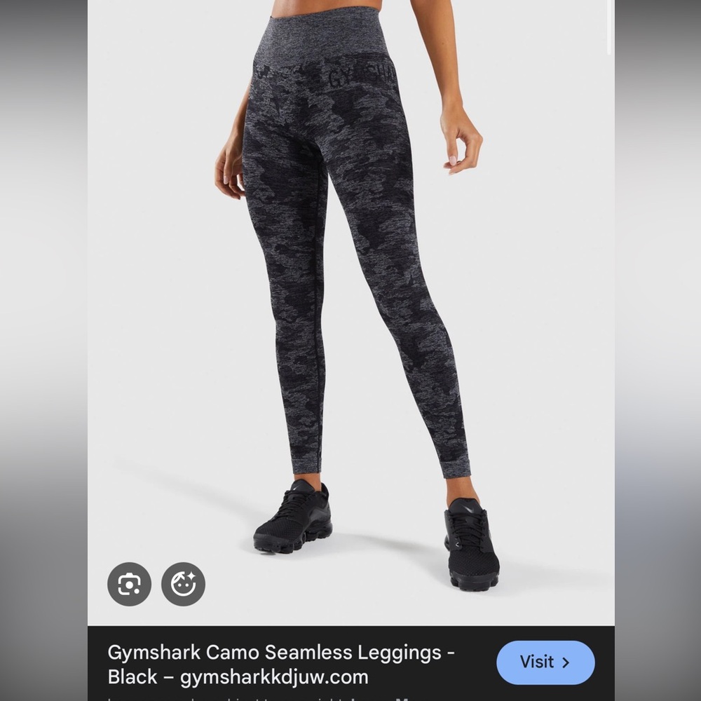Gymshark Camo Seamless Leggings - Black - Picture 6 of 6
